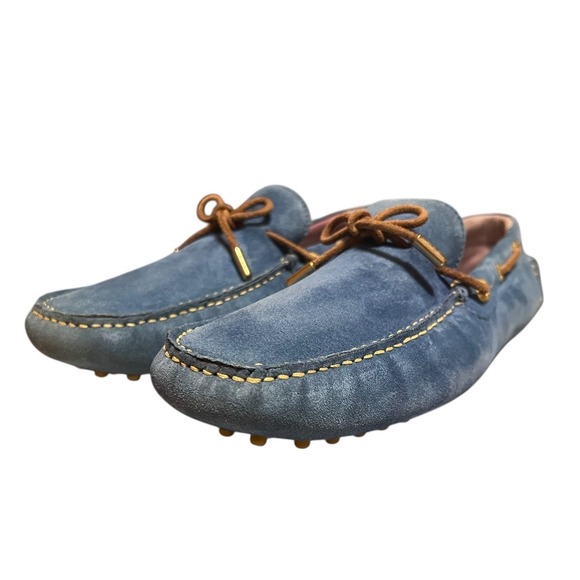 TED BAKER London Mens Blue Driving Moccasin Suede Shoes SUPER CLEAN EU 42 /US 9 - Picture 6 of 16